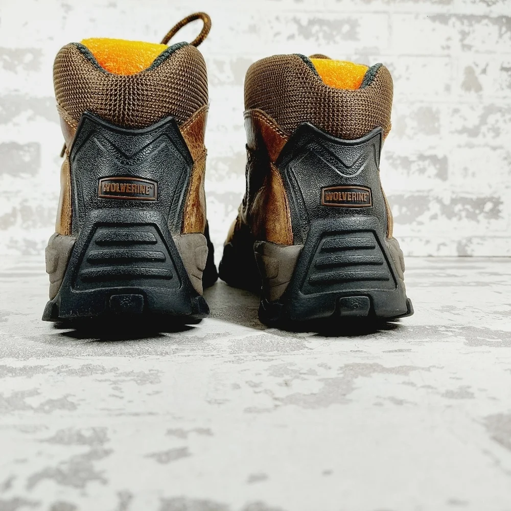 Wolverine Brown Leather Lace Up Hiking/ Work Boots W233